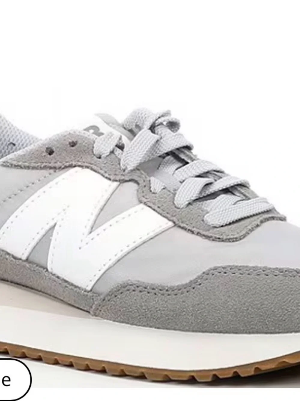 New Balance Kids Grey and White Retro Trainer Sneakers